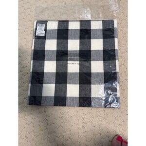 Wicklow Check Black Cream Backed Table Runner 13x54 Buffalo Plaid 113-130BC NEW